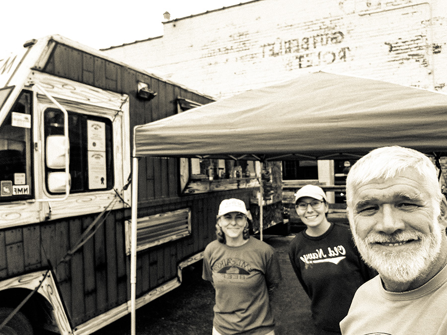 Commissioner Ben Carpenter, his wife Katrina standing with their Mt. Airy Beef Food Truck in Perry County, Ohio.